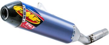 FACTORY 4.1 RCT SLIP-ON MUFFLER TITANIUM & CARBON BLUE ANODIZED YAMAHA