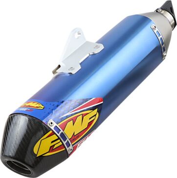 FACTORY 4.1 RCT SLIP-ON MUFFLER STAINLESS STEEL & TITANIUM BLUE ANODIZED YAMAHA
