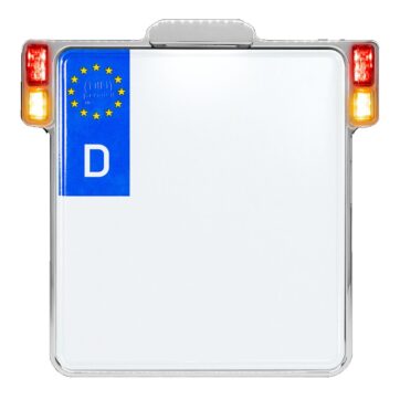 ALL-INN 2.0 Chrome Lic Plate w/LED Light Brk & Rear (A) - Bild 2