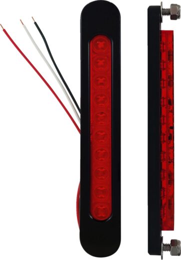 BAG LIGHT OVAL BK RED LED