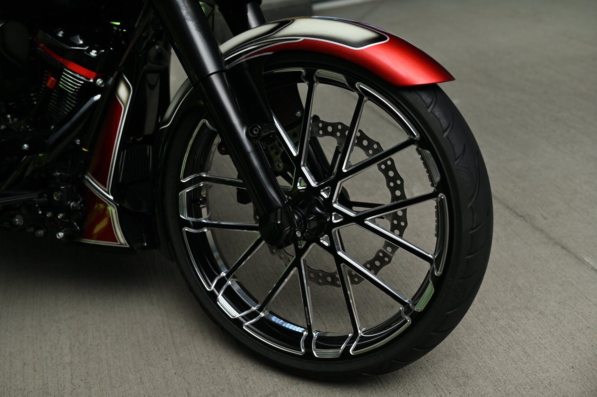 T&S Wrapper Framskärm för 23"framhjul Passande Harley Davidsom Touring 1996-2013 - Bild 2