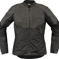 JACKET WM OVERLORD3 LEATHER CE BK LG