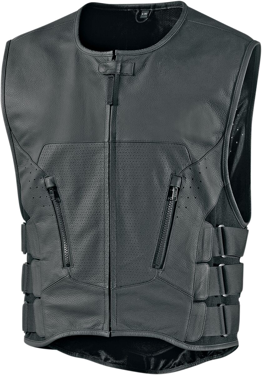 REGULATOR D3O STRIPPED™ LEATHER VEST BLACK S/M