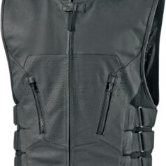 REGULATOR D3O STRIPPED™ LEATHER VEST BLACK 4X-LARGE