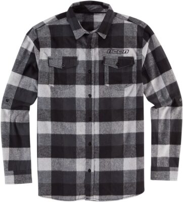 FLANNEL FELLER BK/GY SM