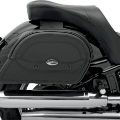 SADDLEBAG UNIVERSAL THROW-OVER SYNTHETIC LEATHER BLACK