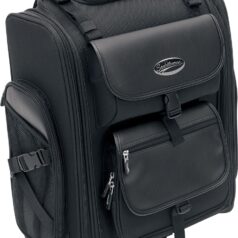 SISSY BAR BAG EXPANDABLE TEXTILE BLACK