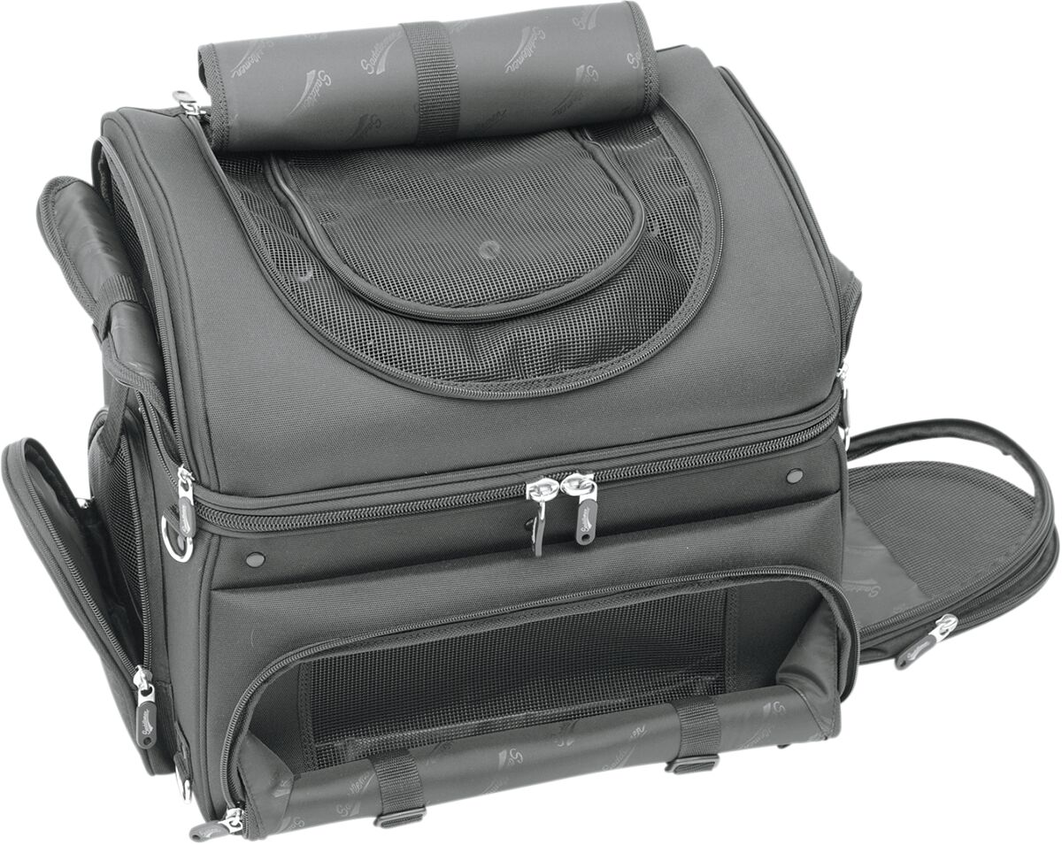 PET CARRIER SYNTHETIC LEATHER BLACK