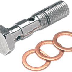 BANJO BOLT DOUBLE LONG CHROME LENGTH 39,1mm 3/8x24 JIC/UNF