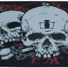 FLOORMAT ICON SCULL BLK