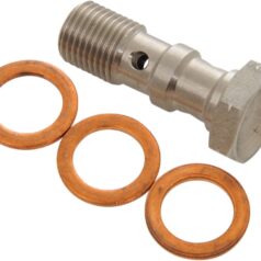 BANJO BOLT DOUBLE STAINLESS-STEEL SHORT M10X1,00