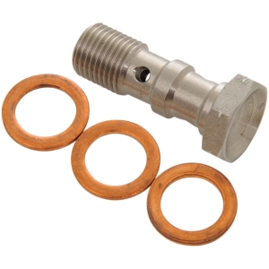 BANJO BOLT DOUBLE STAINLESS-STEEL SHORT M10X1,00