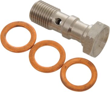 BANJO BOLT DOUBLE STAINLESS-STEEL SHORT M10X1,00