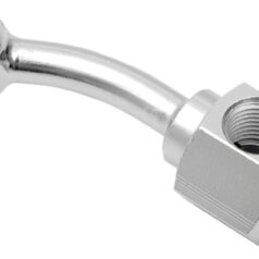 BANJO 3/8"/ 10MM X 1/8" 35° W/ BRAKE LIGHT SWITCH MOUNT CHROME