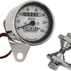 2.4" MECHANICAL SPEEDOMETER 1:1 CHROME WHITE FACE