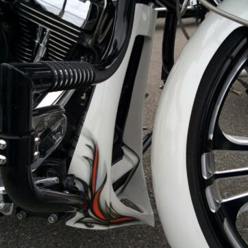 Bolt-on Kylar Cover till Harley Davidson Touring 2009-2016 med Rejkad Ram/Gaffel - Bild 3
