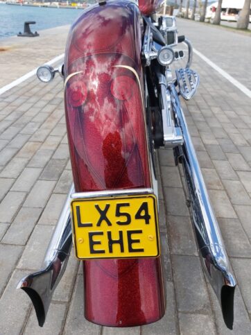 Chicano style Stretched / Förlängd Bakskärm till Harley Davidson Softail 2000 to 2017 - Bild 5