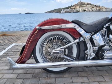 Chicano style Stretched / Förlängd Bakskärm till Harley Davidson Softail 2000 to 2017 - Bild 6