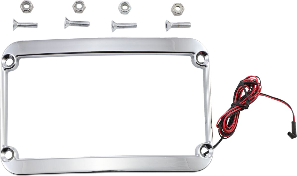 LICENSE PLATE FRAME LIGHTED CHROME