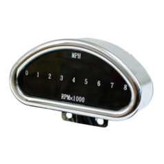 Electronic CNC aluminum speedometer (MPH) chrome - Universal