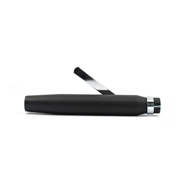 Tapered universal muffler16" long black - 1 3/4" grenrörs diamete