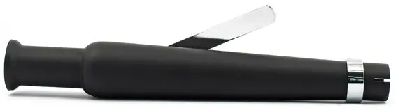 Trumpet universal straight muffler 18-1/2" long black - 1 3/4" grenrörs diameter