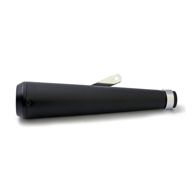 Megaphone universal muffler 16.5" long black with TA tip - 1 3/4" diameter samlingsrör.