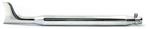 Fishtail universal muffler 36" long chrome - 1 3/4" diameter samlingsrör.