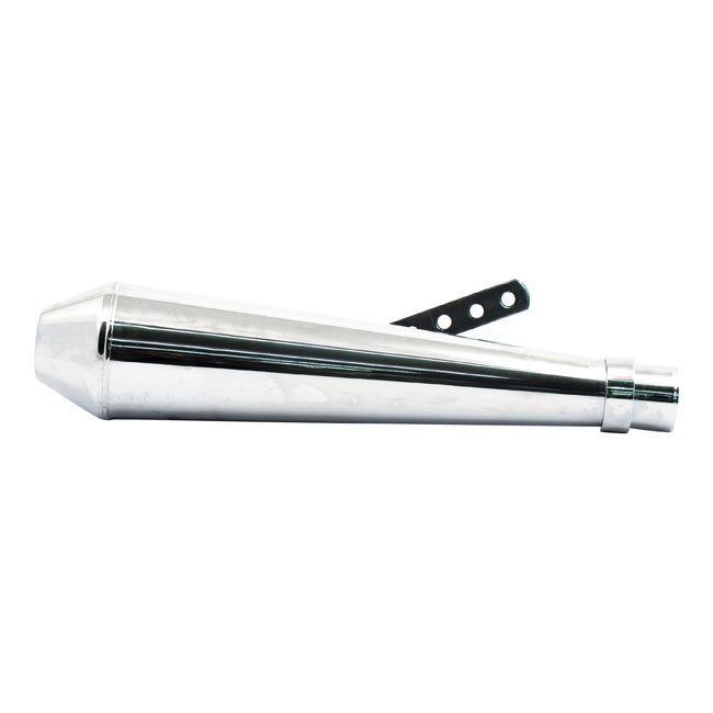 Megaton universal muffler 18" long chrome - 1 3/4" & 1-1/2"  grenrörs diameter