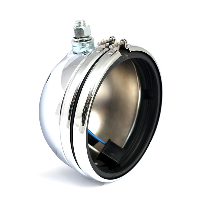 OEM style 5-3/4" FX, FXR, XL headlamp shell only. Chrome - 75-89 FX, FXR, XL Sportster