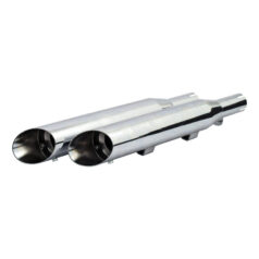 Slash Cut slip-on muffler set 20" long chrome - 04-13 XL Sportster