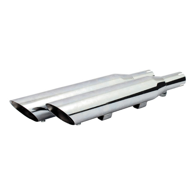 Slash Down slip-on muffler set 20" long chrome - 04-13 XL Sportster