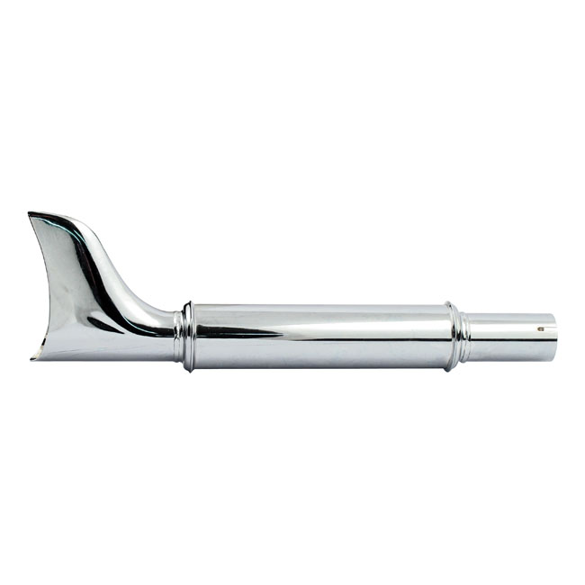 Fishtail Classic universal muffler 20" long Krom- 1 3/4" diameter samlingsrör.