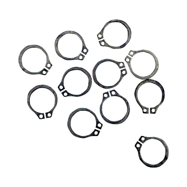 Retaining ring, clutch & brake lever pin / pushrod - Passar till: > Kopplings- och bromsspaksvängstift: 82-25 olika Big Twin; 82-03  XL Sportster; 09-16 & 19-25 Trikes; 02-05  V-Rod; 
Kopplingsfrigöringsstång med hydrauliskt manövrerad koppling: 17-20 FLT/Touring