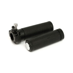 OEM style throttle assembly with grips, dual cable. Black - 81-95 Big Twin, XL Sportster