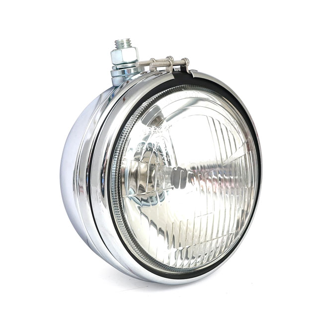 OEM style 5-3/4" FX, FXR, XL headlamp. Chrome - 75-89 FX, FXR, XL Sportster