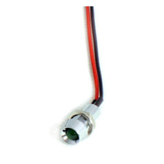 Custom LED indicator light. 1/4", green - 12V anpassade applikationer