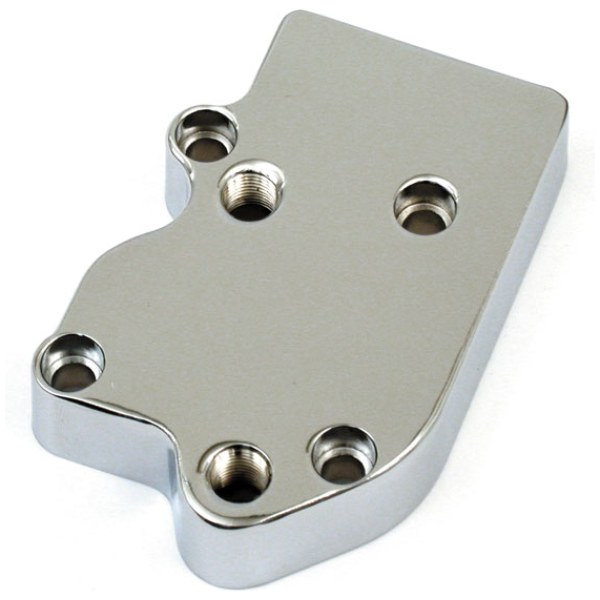 Oil pump cover, custom. Chrome - 68-91 Big Twin med OEM oljepump