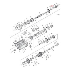 Washer, transmission mainshaft 2nd & 3rd gear -.005" - 36-86 4-växlad Big Twin