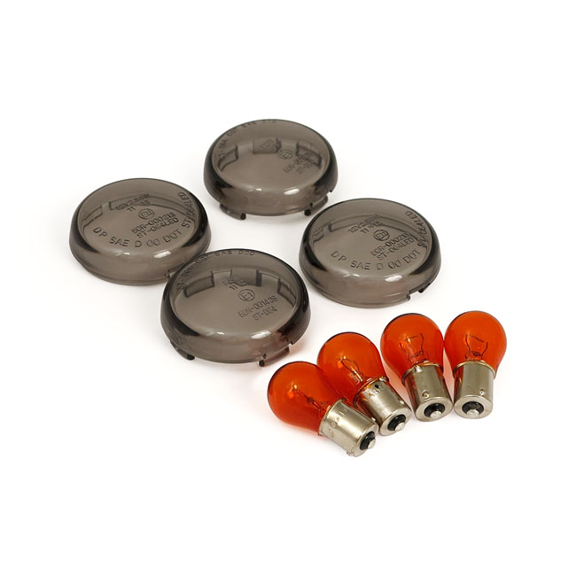 Bullet turn signal lens kit, smoke - 02-17 V-Rod