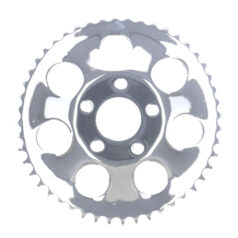 Rear sprocket, chrome. 48t - 73-85 4-växlad Big Twin; 79-81 XL Sportster