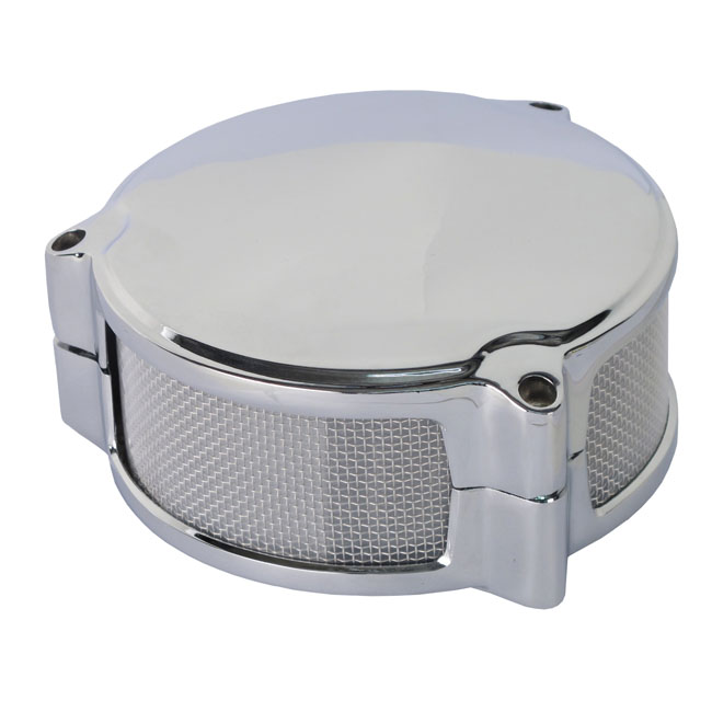 Dragtron star air cleaner assembly. Chrome - 66-88 Big Twin; 66-87 XL Sportster . Med Tillotson, Bendix & Keihin förgasare (exkl. CV)
