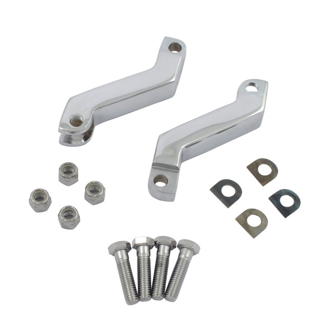 Foot peg extender set. Chrome - 80-86 FXWG; 84-99 FXST