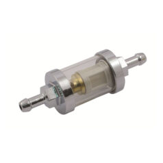 Clear-view fuel filter, 1/4" ID. Chrome - Universal