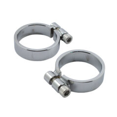 XL Sportster heavy duty header clamps. Chrome - 57-85 XL Sportster