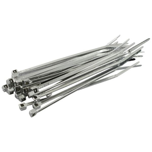 MCS, cable straps. 4" (10cm). Chrome - Universal