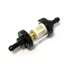 Clear-view fuel filter, 1/4" ID. Black - Universal