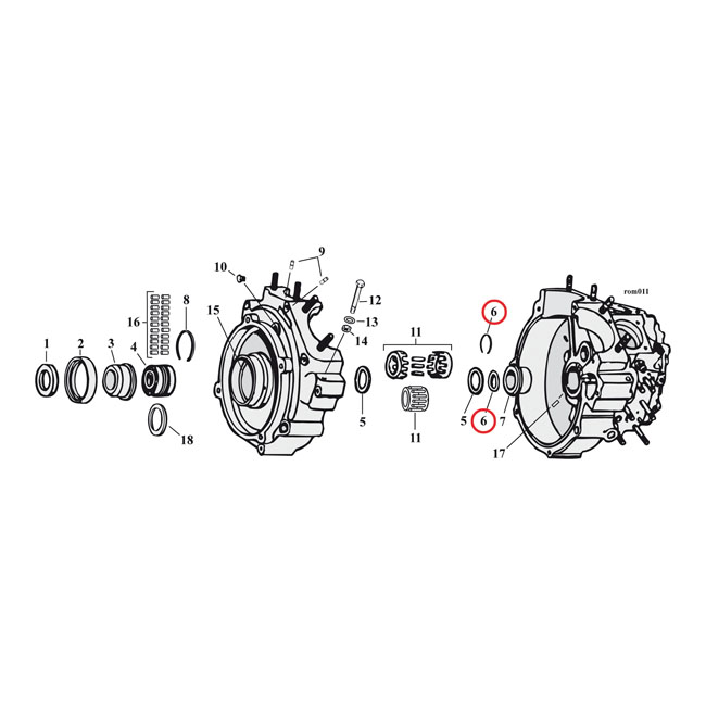 Retaining ring, pinion shaft bearing - 58-86 Big Twin