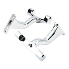 Mount bracket, passenger floorboard. Raised. Chrome - 93-24 FLT/Touring (exkl. Trikes)