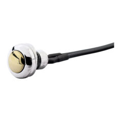 Smooth push button switch. Two-Tone stainless/brass - Universal